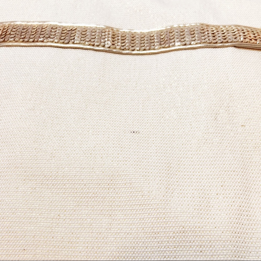 Victoria’s Secret cream Gold Sequin Large Tote NWOT - Picture 8 of 10